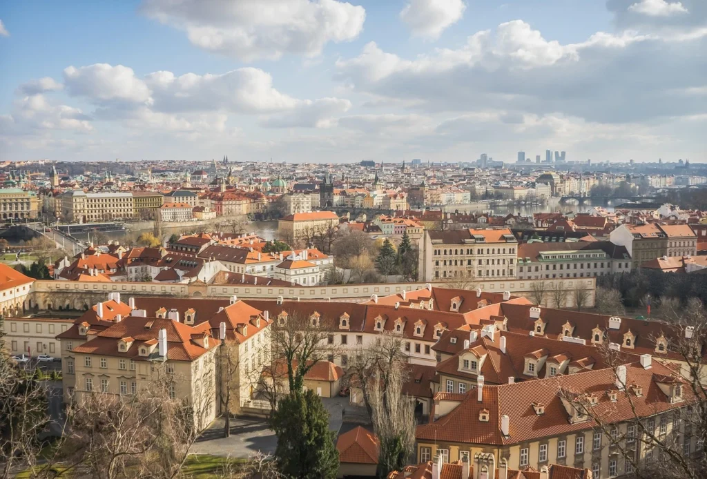View of Prague, the best vegan-friendly city in Europe.