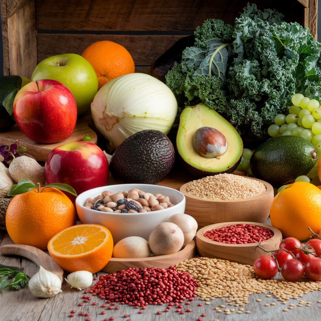 Fruits and vegetables for plant-based diet especially for beginners.