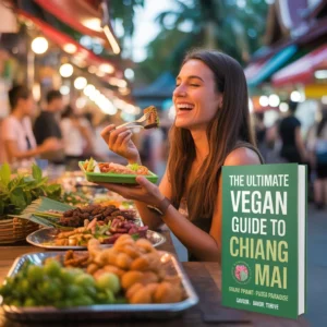 An image of vegan guide to Chiang Mai for vegan travellers.